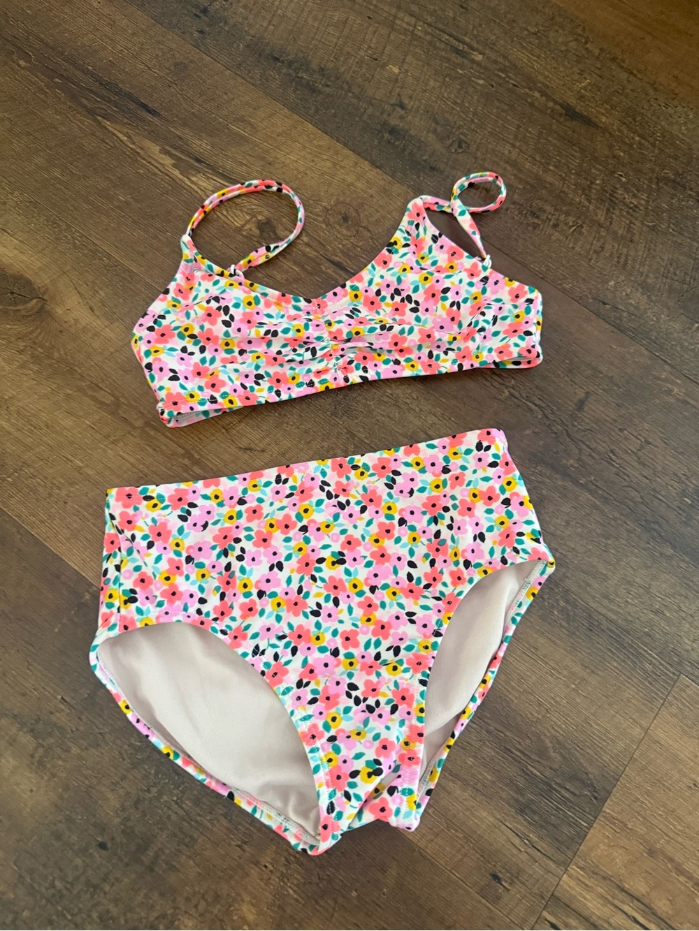 art class Pink Floral Two-Piece Girls' Swim Bikini